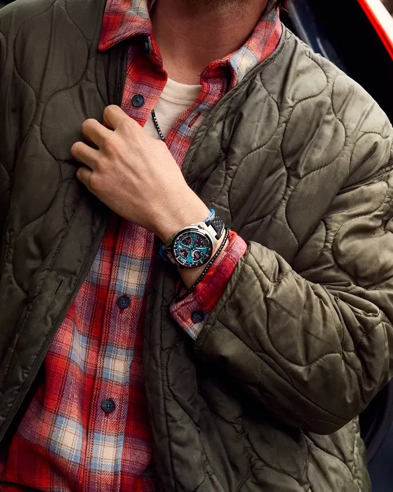 Promaster Tsuno Chrono Racer Blue Dial Leather Strap AV0106-01L